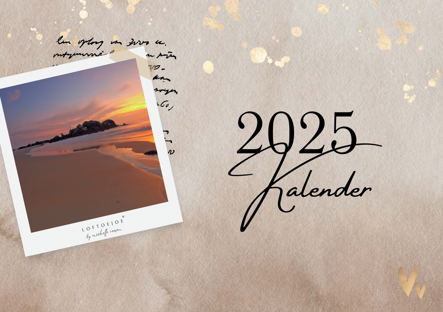 Kalender 2025 (A5) MET houten houder